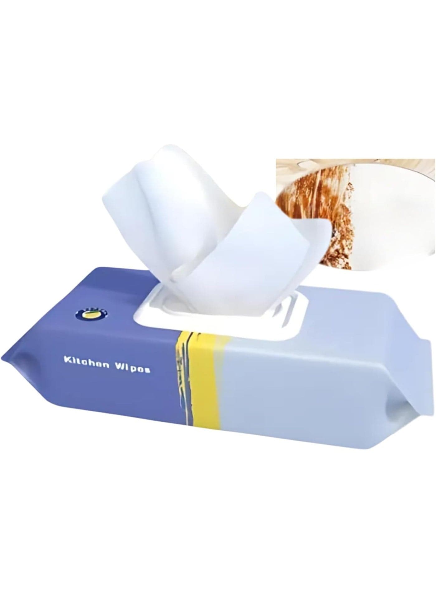 Generic Wipes for Removing Fats and Oils from Surfaces, 1 Count, Non-woven, Surface Cleaning Wipes Cleaning Wet Wipes (٨)