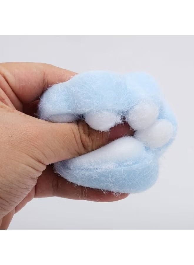1pc Cute Cat Paw Squeeze Toy, Soft Plush & Silicone Sensory Fidget Stress Relief Toy, Stretchable Bouncy Paw Squishy for Kids, Girls, Office Relaxation, Anxiety Relief, Party Favors and Holiday Gifts (٨)