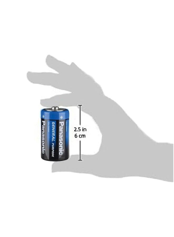 Panasonic Torch Batteries Blue, 1.5V, 2 Count, C, versatile us Household Batteries (٢)