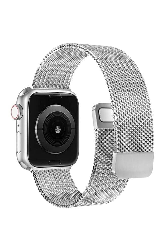 Band mesh Metal loop Replacement Strap, Magnetic Clasp Compatible with ultra smart Watch Steel Metal Replacement Strap, one size and Compatible with apple smart watches (4)