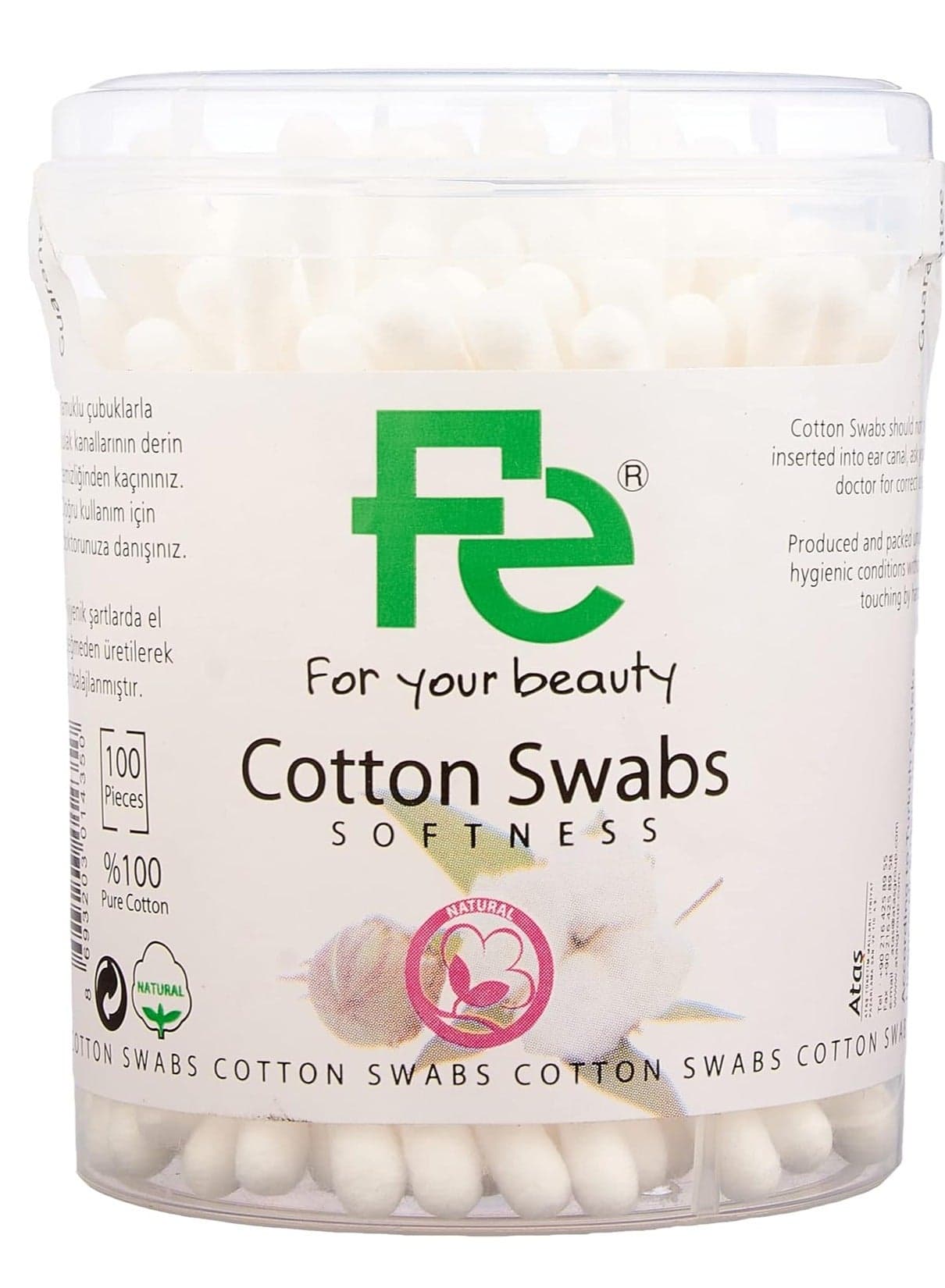 Cotton Swabs 100 Cotton Balls & Swabs