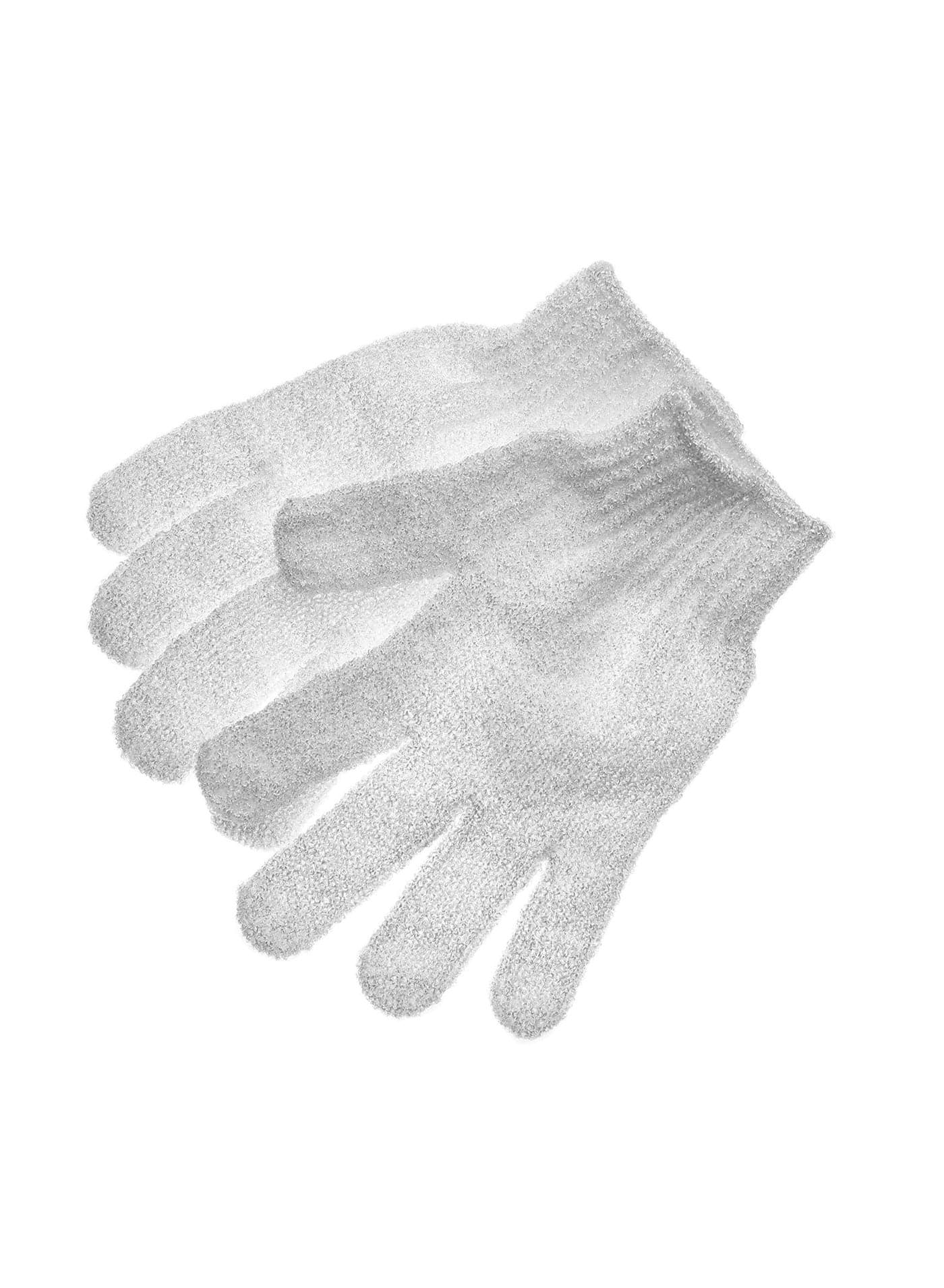 Exfoliating Bath Gloves Dual Texture Body Scrubber 1 Pair 2 Pieces Random Color One Size (٧)