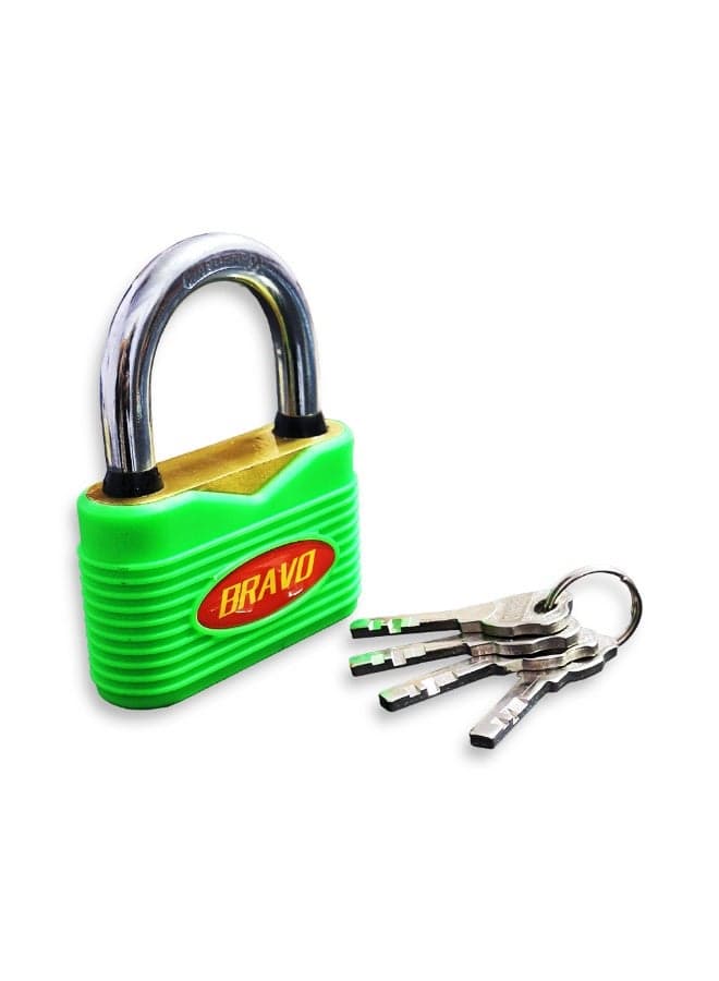 TLTK-70MM Heavy Duty Security Padlock with 4 Keys, 70mm Weather Resistant Metal Lock, Anti Rust Keyed Padlock with Protective Silicone Cover, Enhanced Security Core for Gates, Doors, Lockers, Storage Units, Home and Outdoor Use (3)