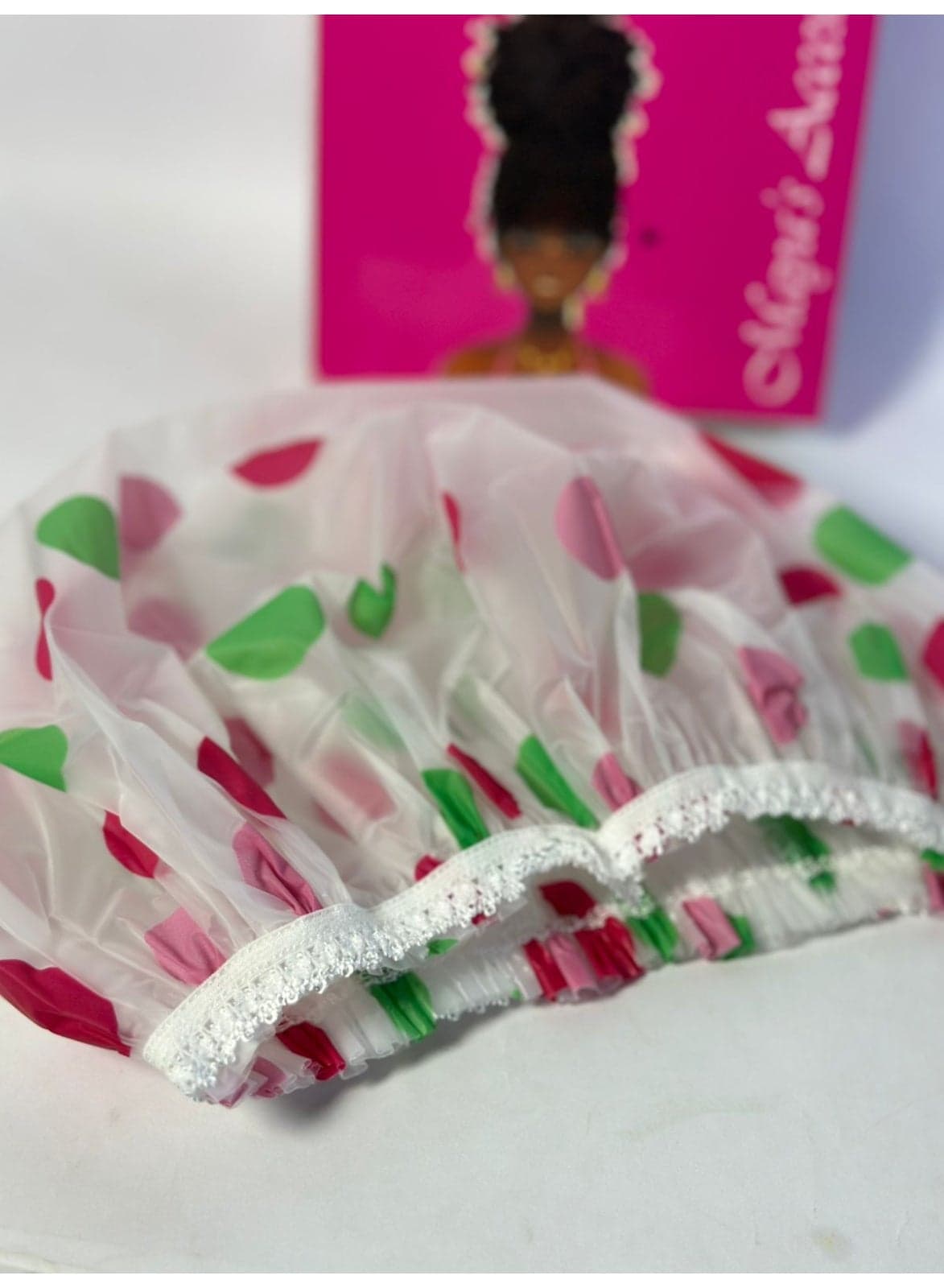maya accessories Shower Cap Hair Cover - Waterproof and Reusable - Plastic Shower (2)