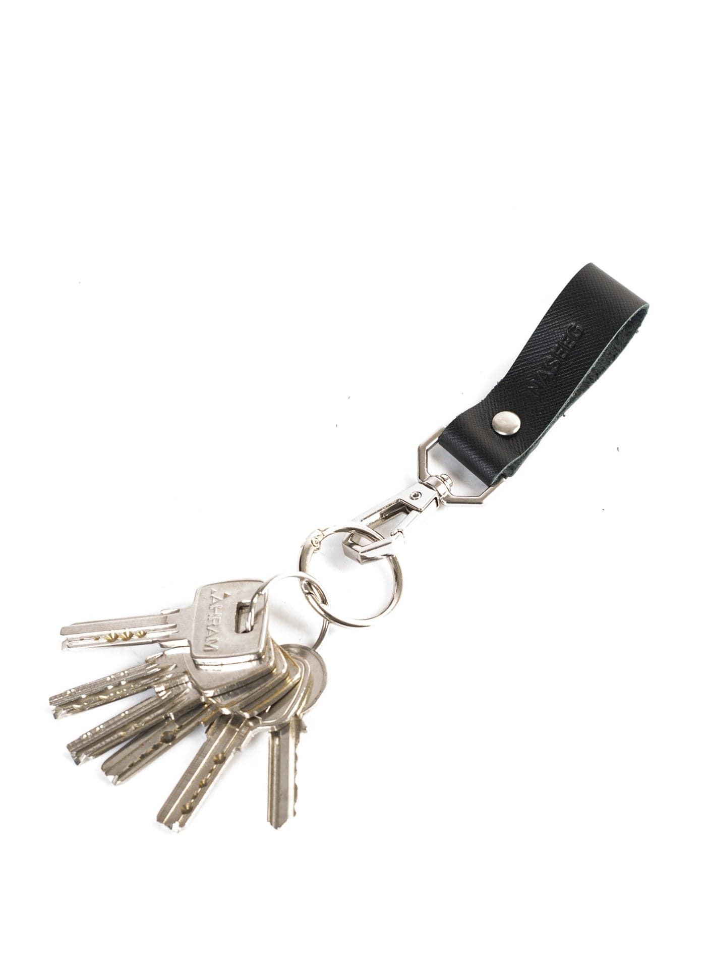 Keeper Genuine Leather Keychain Holder From Naseeg - Black Saffiano Travel Key Chains (٣)