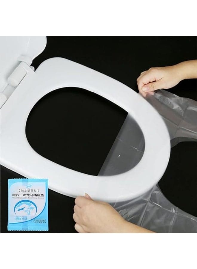 50 pieces of disposable travel toilet seat waterproof portable WC seat cushion toilet seat travel business convenient toilet daily independent packaging Toilet Lid & Tank Covers (٤)