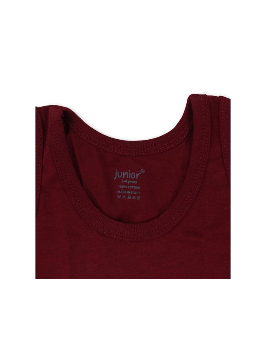 Boys Cotton Sleeveless Undershirt – Marron Boys' Clothing (2)
