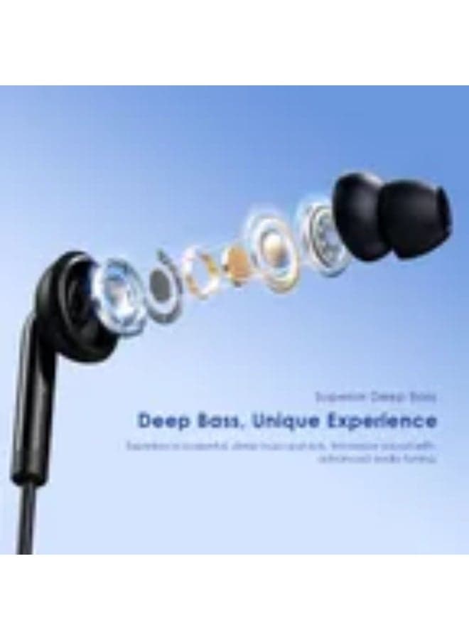 Conch 2 Neo 3 OEP-320S Wired Earphones - HD Stereo Sound, Clear Calls, Built-in Mic, Comfortable In-Ear Fit, Compatible with Smartphones & Tablets (3.5mm Jack) - Black (4)