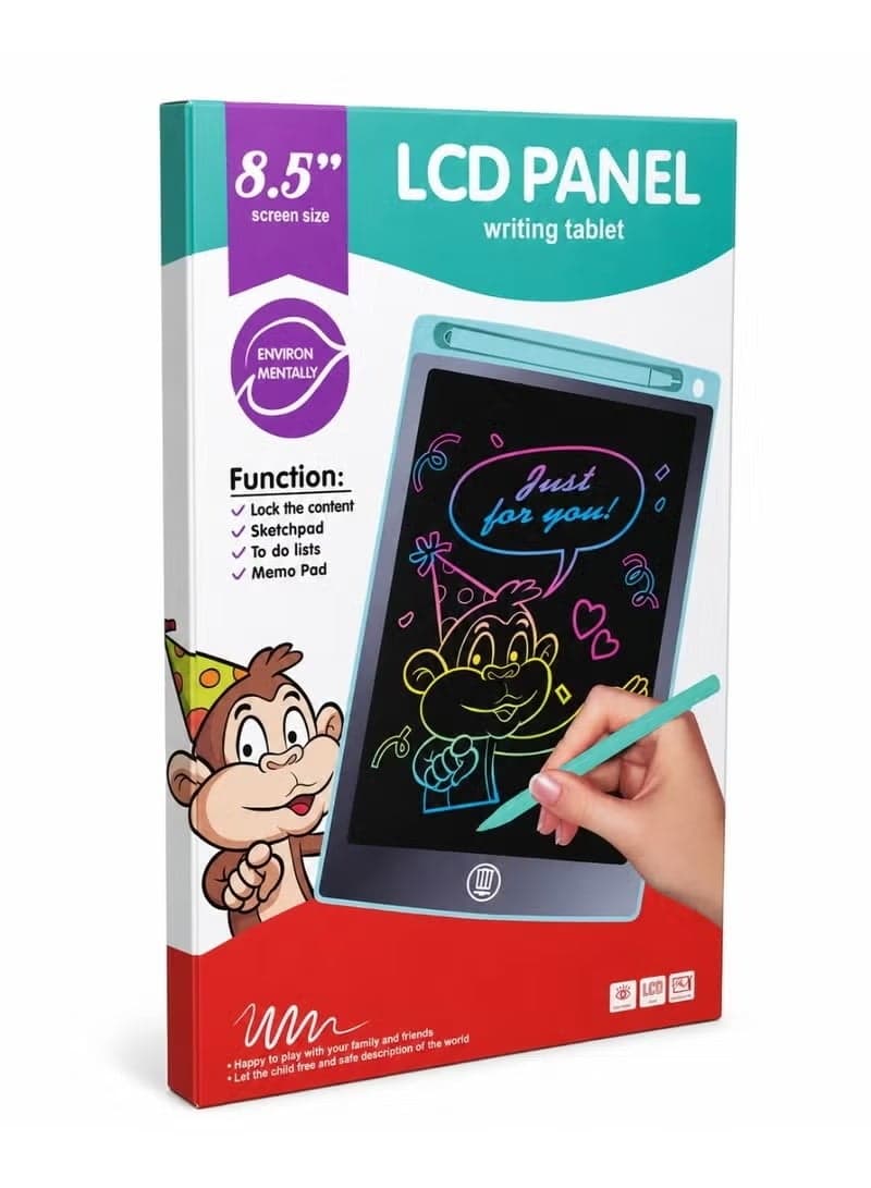 8.5-Inch LCD Writing Tablet with Stylus, Reusable Electronic Drawing & Writing Pad with One-Touch Erase and Screen Lock, Portable Doodle Board and Memo Pad for Kids and Adults, School, Home, Office, Notes, Homework and Drawing, Assorted Colors Reading & Writing (6)