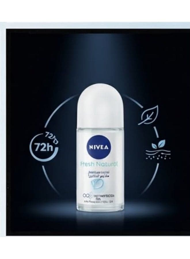 Nivea Antiperspirant Roll on Fresh Natural 50 Ml (Packaging may vary) Deodorants & Antiperspirants (٥)