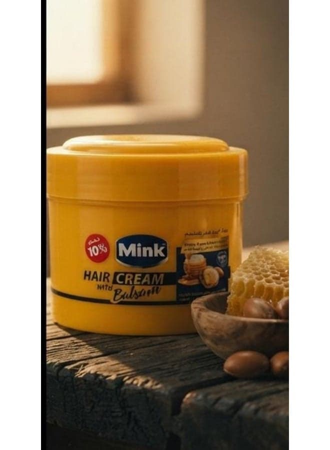 Mink Hair Cream Balsam Honey, Argan and Wheat Germ Oils - 200 ml (Packaging may vary) Creams, Gels & Lotions (3)