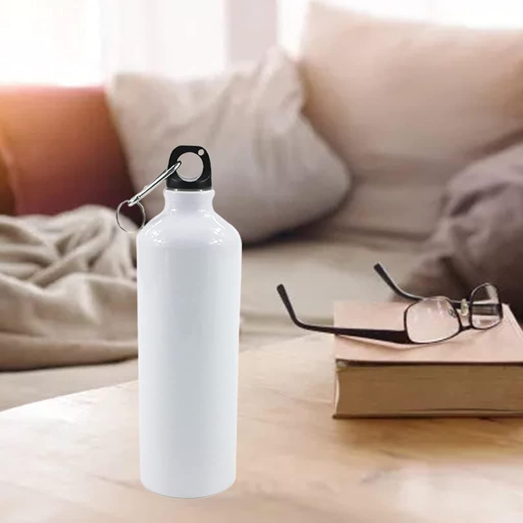 400/500/600/750ml White Blank Sublimation Water Bottle with Carabiner Aluminu... (5)