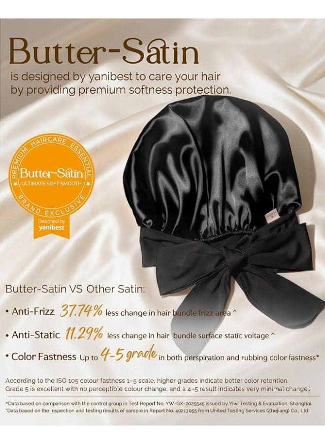 Satin Bonnet Silk Bonnet for Sleeping Double Layer Satin Lined Hair Bonnet with Tie Band Bonnets for Women (٤)