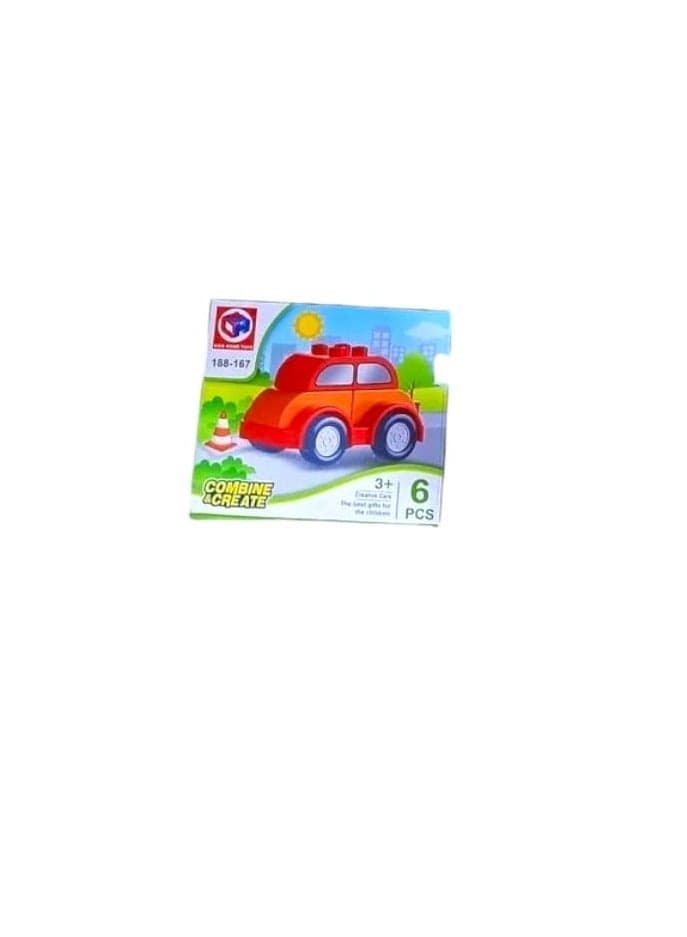 Safwa Toys Red Building Blocks Car – Educational Assembly & Construction Toy for Kids (2)
