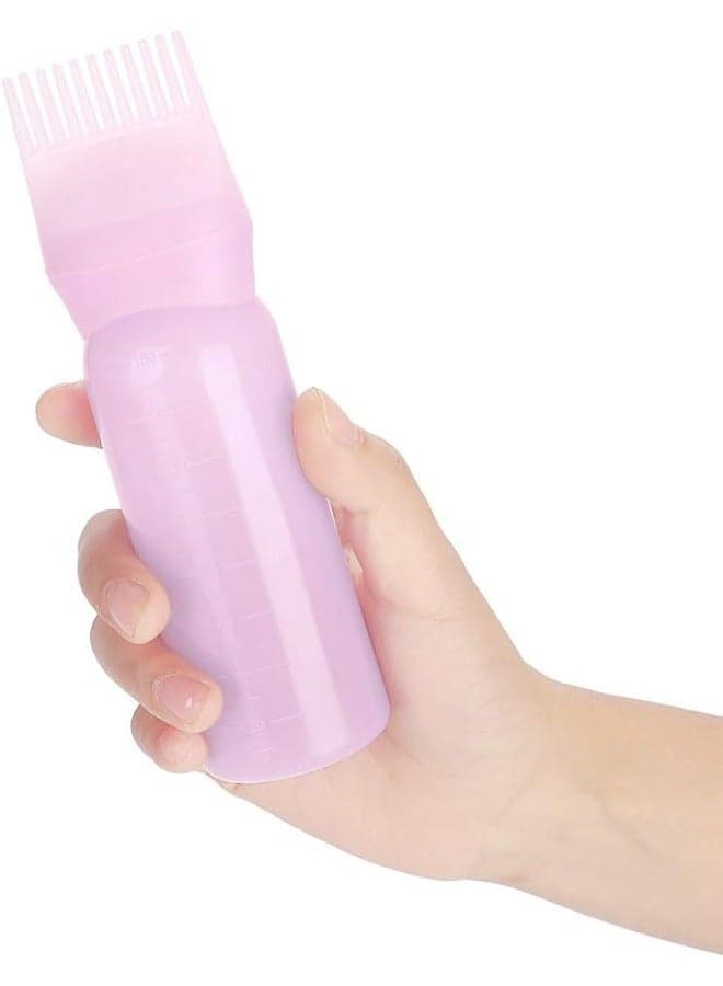 Root Comb Applicator Bottle, 160ml Hair Dye Brush Bottle Lightweight Oil Bottle for Hair for Scalp Treatment Essential and Hair Coloring Dye with Graduated Scale Bottle Brush (White) Hair Care Accessories (7)