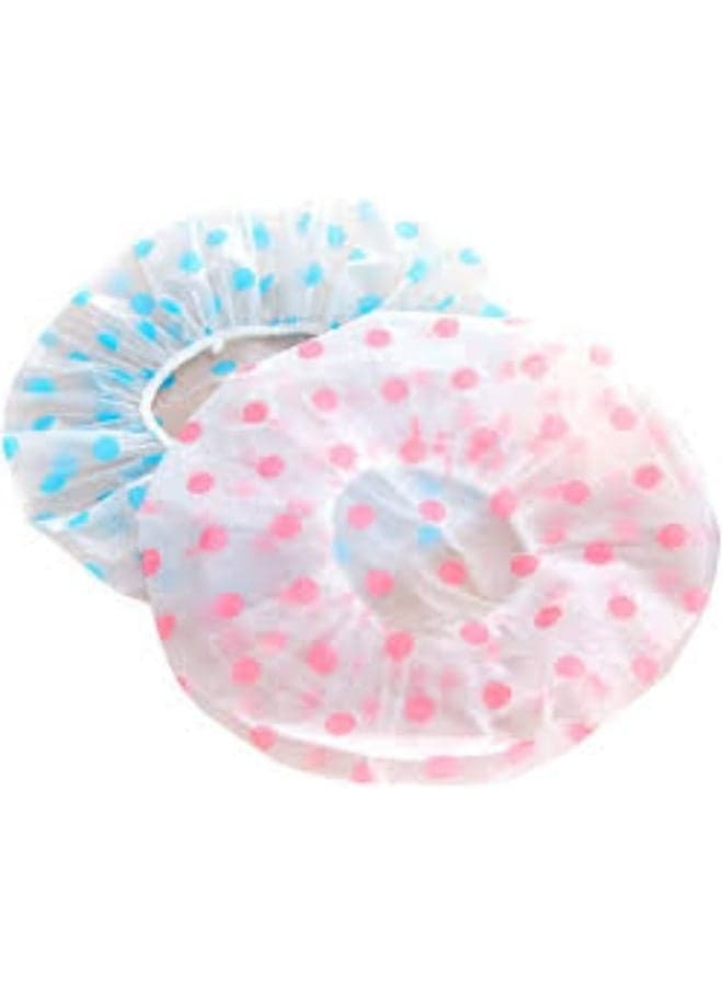 Waterproof Shower Cap,Reusable Elastic Bathing Hair Cap for Beauty Spa Salon Home Hotel Travel Use, Plastic Hair Shower Cap for Women&Men(may vary color 1 pc) (5)