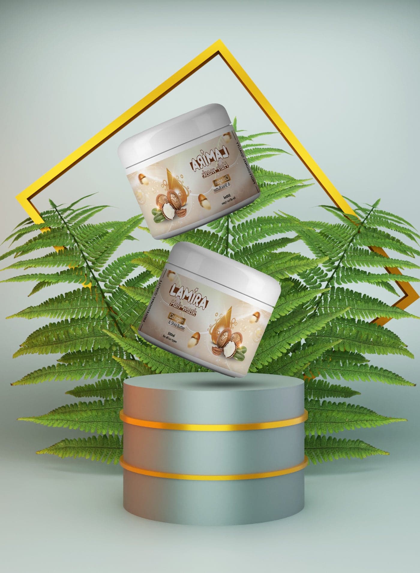 Lamira Hair Mask with Collagen and Shea Butter - 500ml Hair & Scalp Treatments Masks (٣)