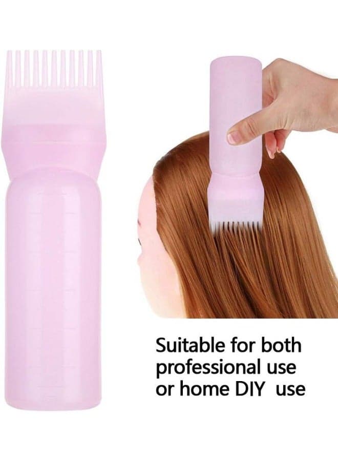 Root Comb Applicator Bottle, 160ml Hair Dye Brush Bottle Lightweight Oil Bottle for Hair for Scalp Treatment Essential and Hair Coloring Dye with Graduated Scale Bottle Brush (White) Hair Care Accessories (2)