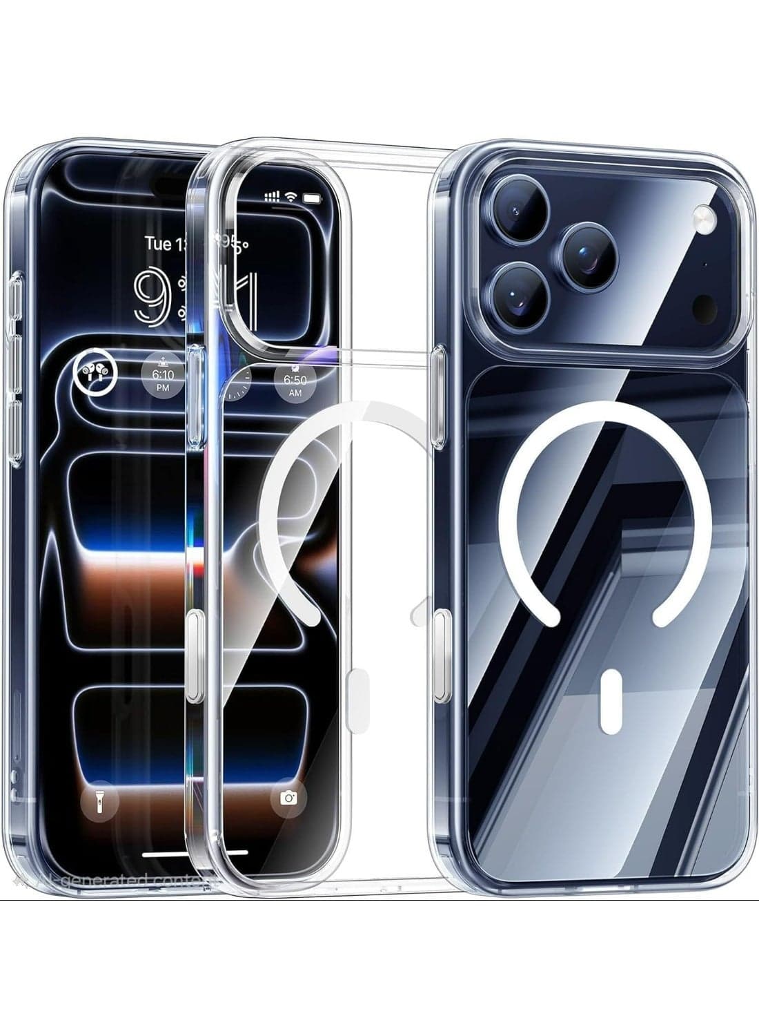 Grabist Phone Case For Iphone 17 Pro / Iphone 18 Pro, Crystal Clear Case Compatible with MagSafe, Anti-Yellowing, Shockproof Protective Back Cover (Transparent)