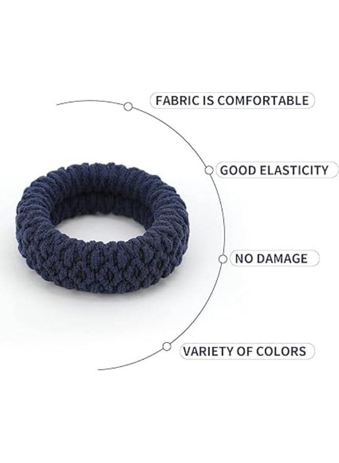 6pcs Soft Pony Holders, Elastics Hair Bands for Thick or Curly Hair for Women and Girls, Fancy Hair Ties (٤)