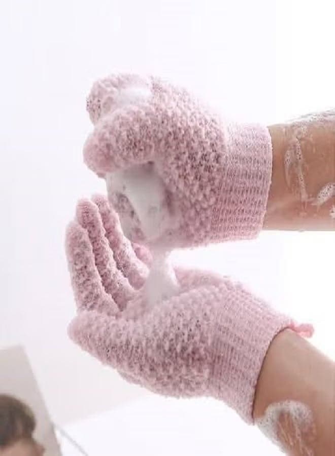 Exfoliating Gloves for Face & Body – Deep Cleansing, Smooth Skin & Gentle Scrub Exfoliator for Radiant Glow Body Scrubs & Polishes (4)