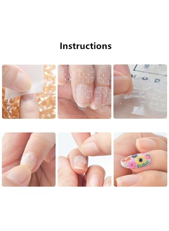 240pcs Double Sided Nail Glue Transparent Flexible Adhesive Gel Tape for False Nails (3)