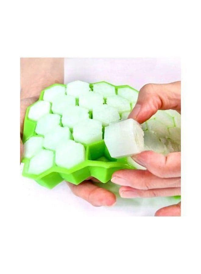Silicone Ice Cube Mold with Cover – Honeycomb Ice Tray -Multiple Colors for Freezer, Reusable Flexible Ice Maker – (٥)