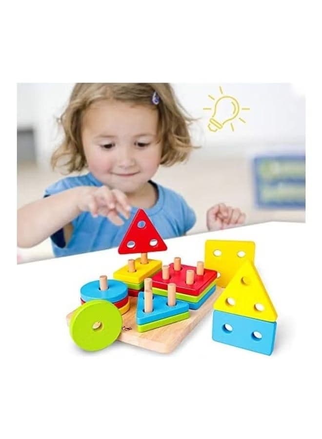 Toddler Toys Boys Girls Wooden Educational Toys Baby Gyms & Playmats (٣)
