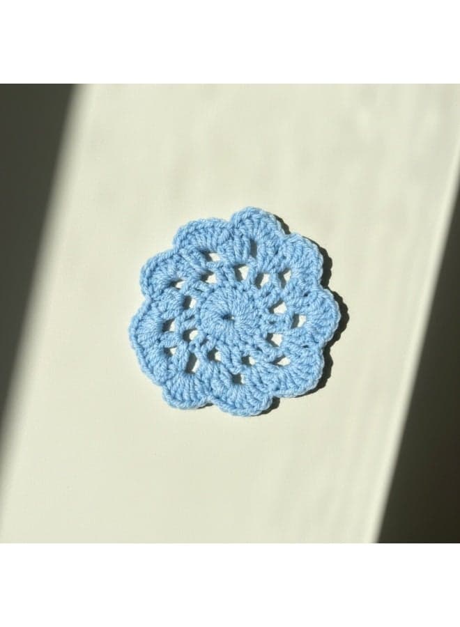 Handmade Crochet Flower Coaster – Soft material Yarn Decorative Mat