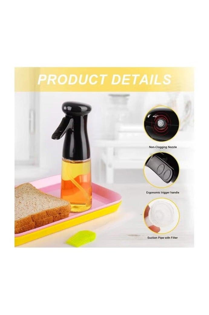 Generic Oil Spray Bottle for Cooking – Refillable Kitchen Oil Mister for Grilling, Baking & Salad Dressing – Multicolor Oil Dispensers (٤)