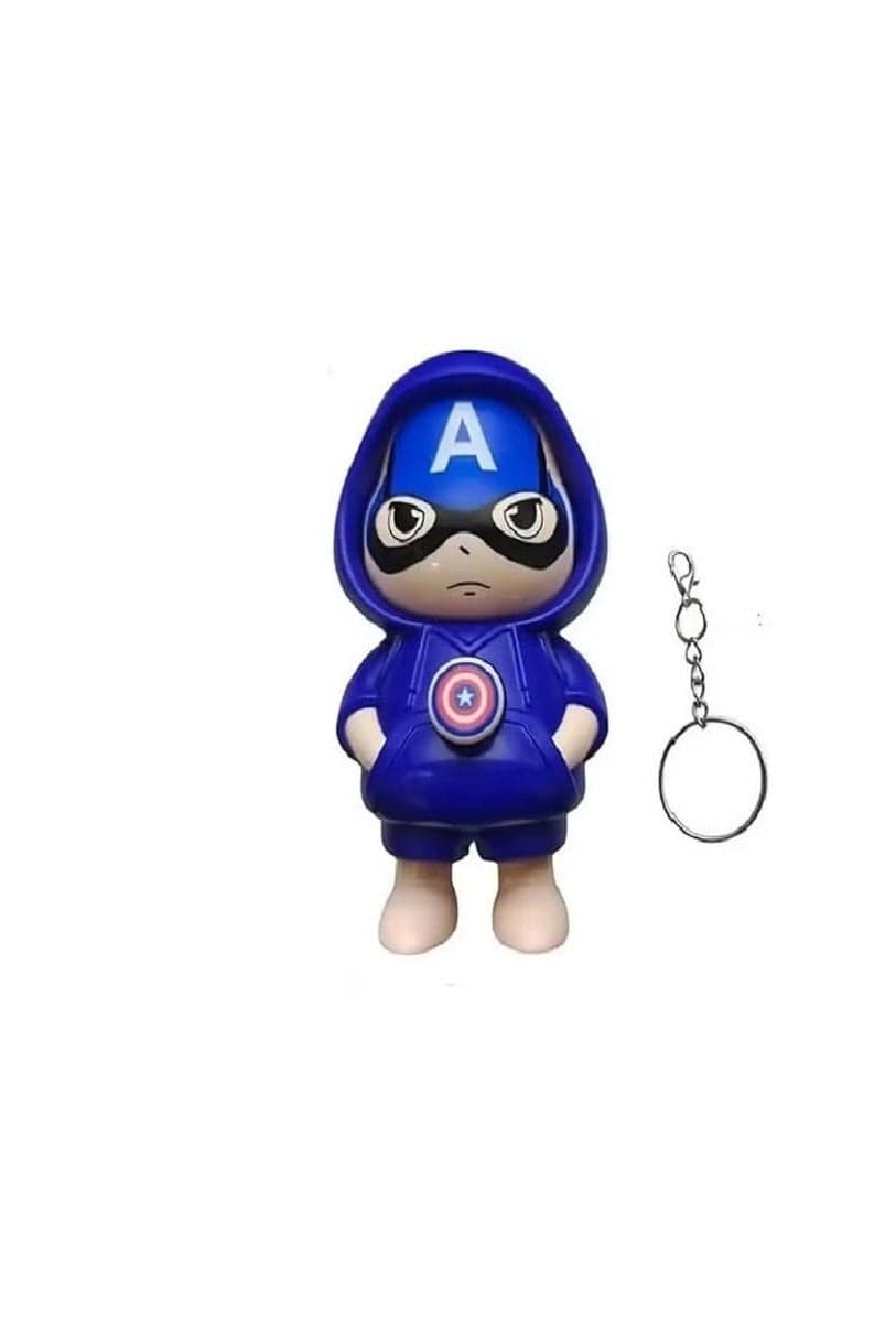 Captain America Keychain 2025, Fidget Key Chains, Face Changing , Cute Cartoon Figure with Three Expressions, Cute ,Kids Action Figures