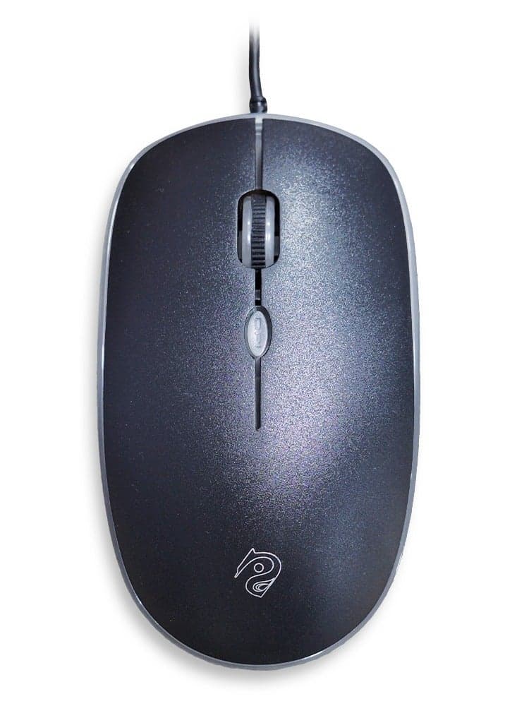 Wired office Mouse 4 Button Model R23, Color LED , optical tracking plug and play , NON-Slip roller for pc/ laptop in home and office , High quality film key - Black Gaming Mouse