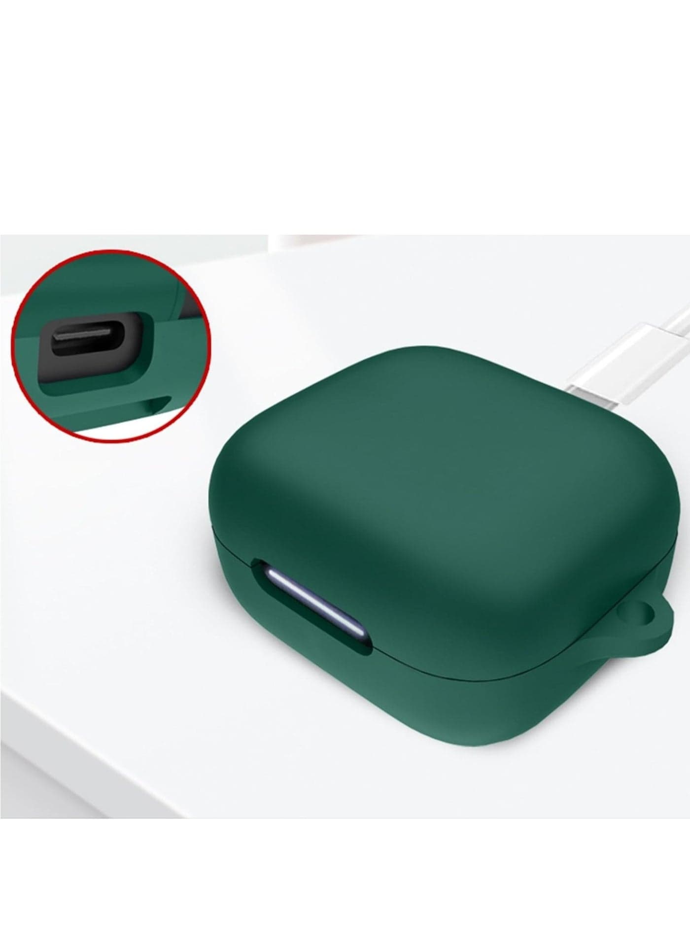 جراب سيليكون متوافق مع Anker Soundcore R50i NC/P30i NC، جراب ناعم ورفيع صديق للبشرة، غطاء حماية مقاوم للصدمات مع حلقة تثبيت - أزرق Headphone Cases (٩)