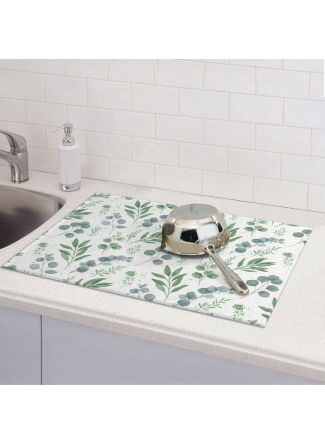 Multi-Purpose Dish Drying Mat for Pots Pans and Cutlery 38 x 51 cm Place Mats (٥)