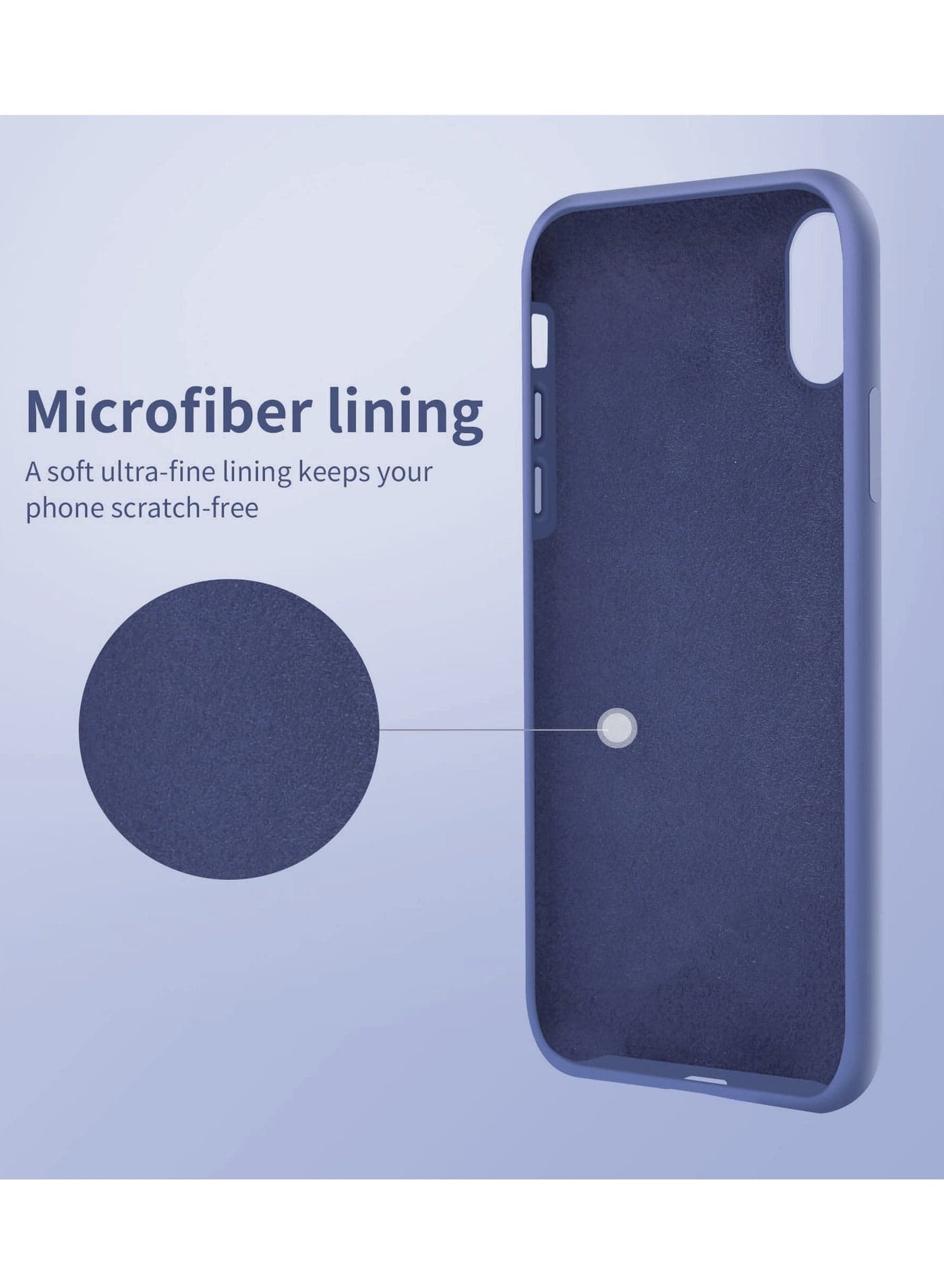 Compatible with iPhone Xs Max Case 6.5 Inch Slim Liquid Silicone 4 Layers Soft Gel Rubber Shockproof Protective Phone Case with Anti Scratch Microfiber Lining (Light blue) Cases & Covers (٥)