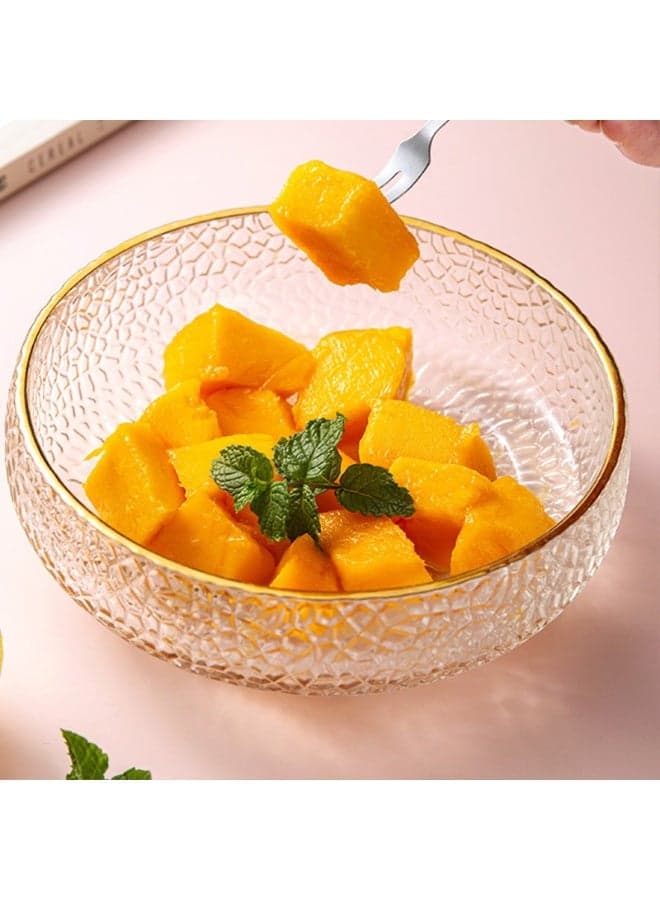 12-Piece Mini Fruit Fork Set, Stainless Steel Dessert Forks with Colorful Plastic Handles, 10.5 cm (٩)