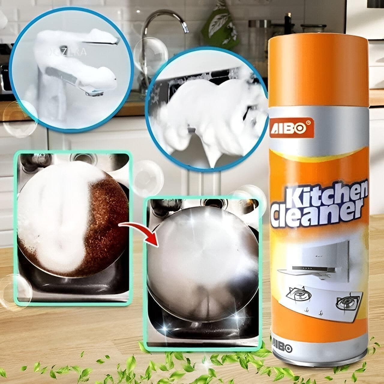 Multi-Use Foaming Cleaner, Kitchen Cleaning Foam Cleaner, Effective Spray for... All Purpose Cleaners (٣)