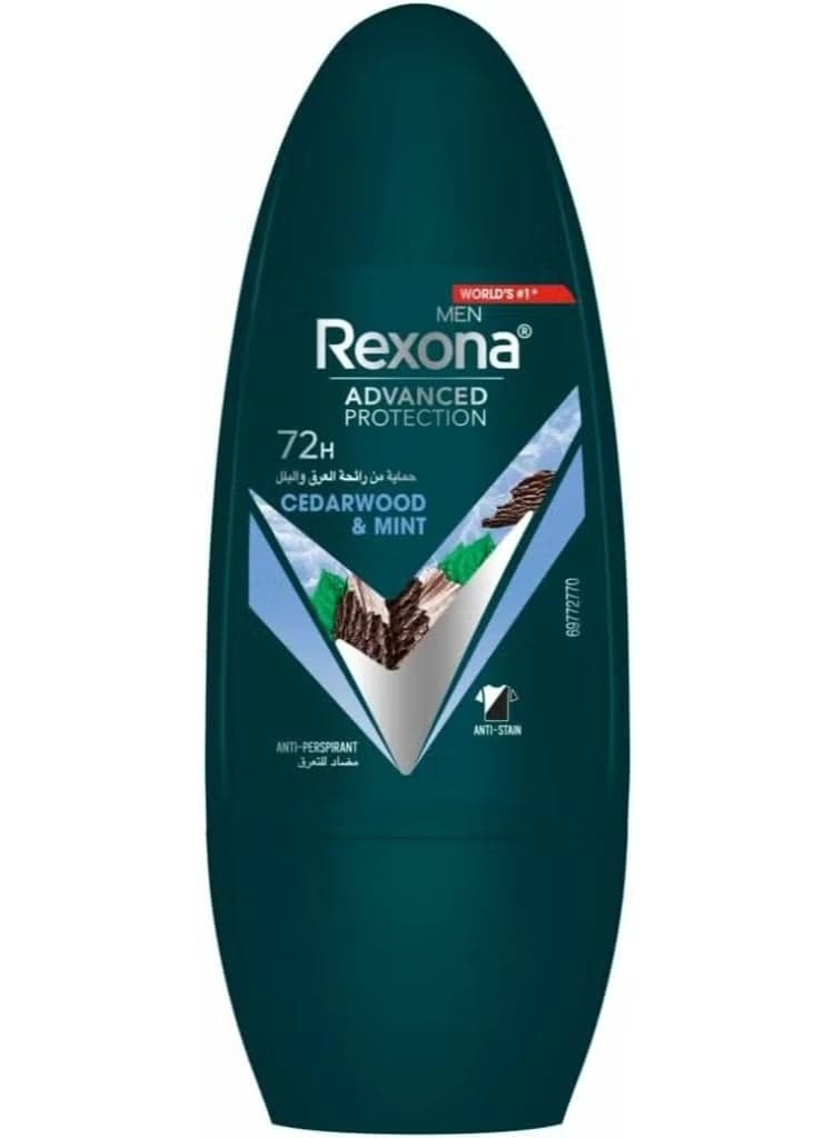 Rexona Cedar Wood & Mint Roll-On For Men 50 Ml Deodorants & Antiperspirants