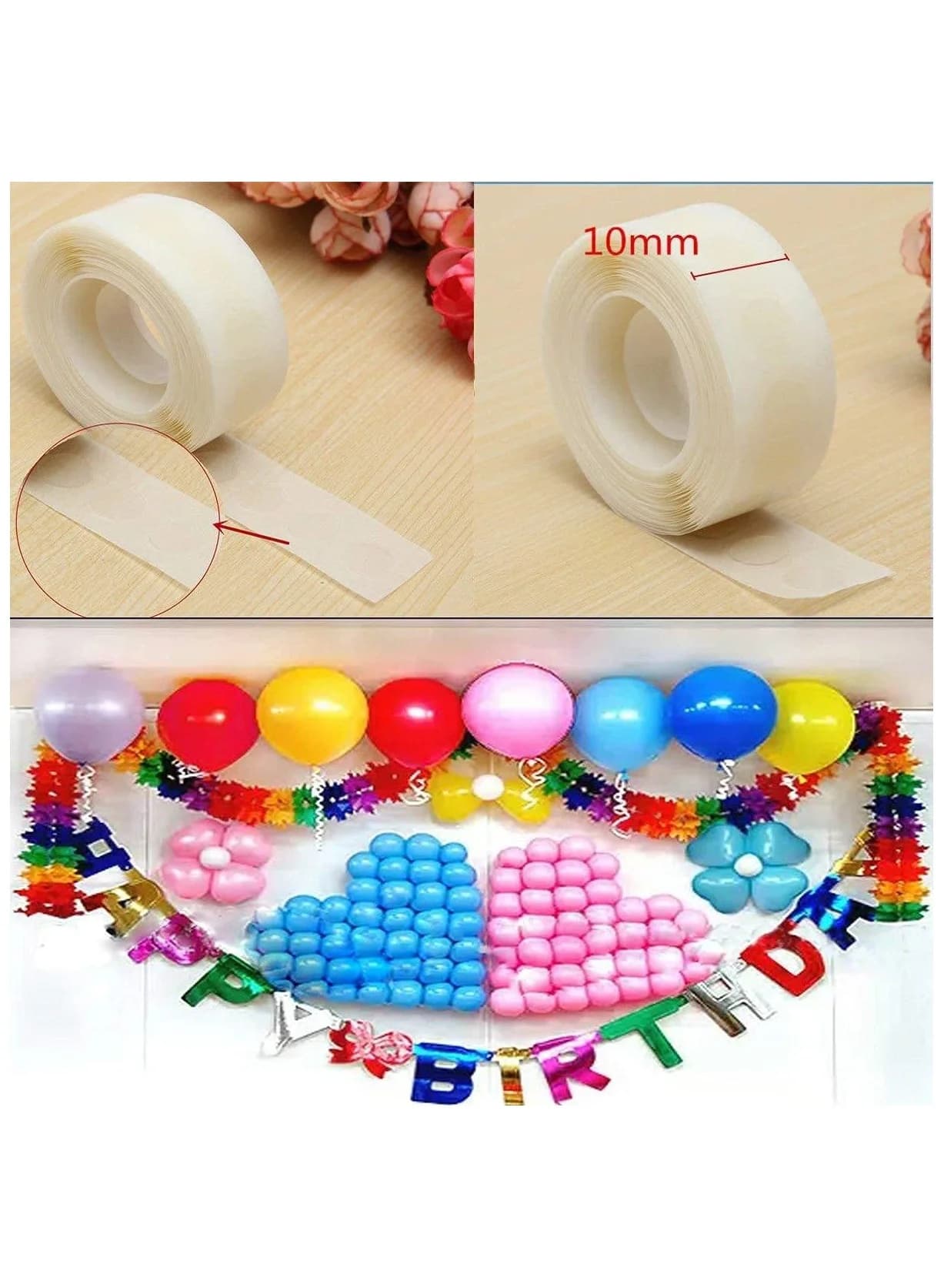 Balloon Glue, permanent adhesive dots for balloons 1 ROLL Adhesives, Sealers and Tapes