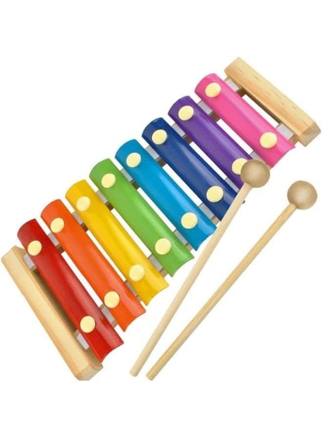 Wooden xylophone with drumsticks - for entertainment, development, and talent growth Musical Instrument Toys