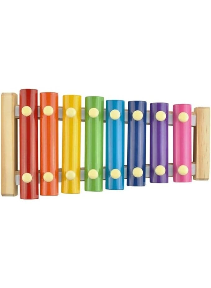 Wooden xylophone with drumsticks - for entertainment, development, and talent growth Musical Instrument Toys (٥)