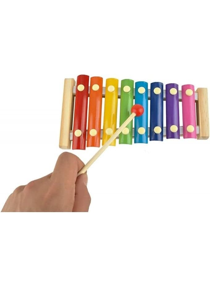Wooden xylophone with drumsticks - for entertainment, development, and talent growth Musical Instrument Toys (٣)