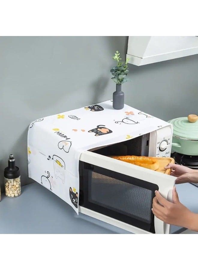 1pc Pocket Design Microwave Cover, Waterproof, Dustproof and Stainproof 85*35cm Storage Sets (4)