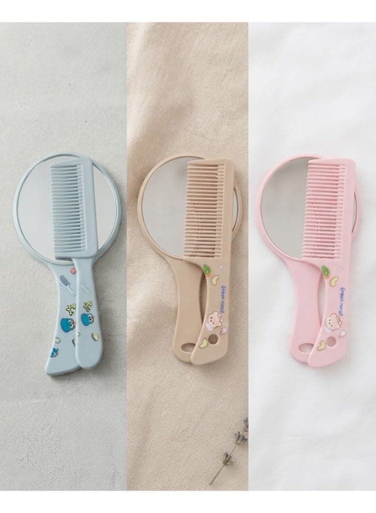Mirror and Comb Set – A practical set for hairstyling and grooming – Lightweight, portable design for daily use (Multicolor) – Single set. Makeup Mirrors