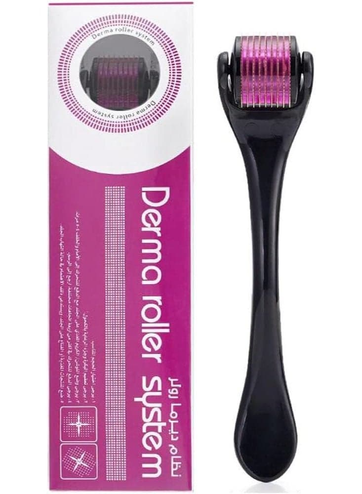 Derma Roller 540 Needles 0.75mm for Facial Care, Wrinkles, Acne, Scars & Hair Loss Face Massagers & Rollers (٣)