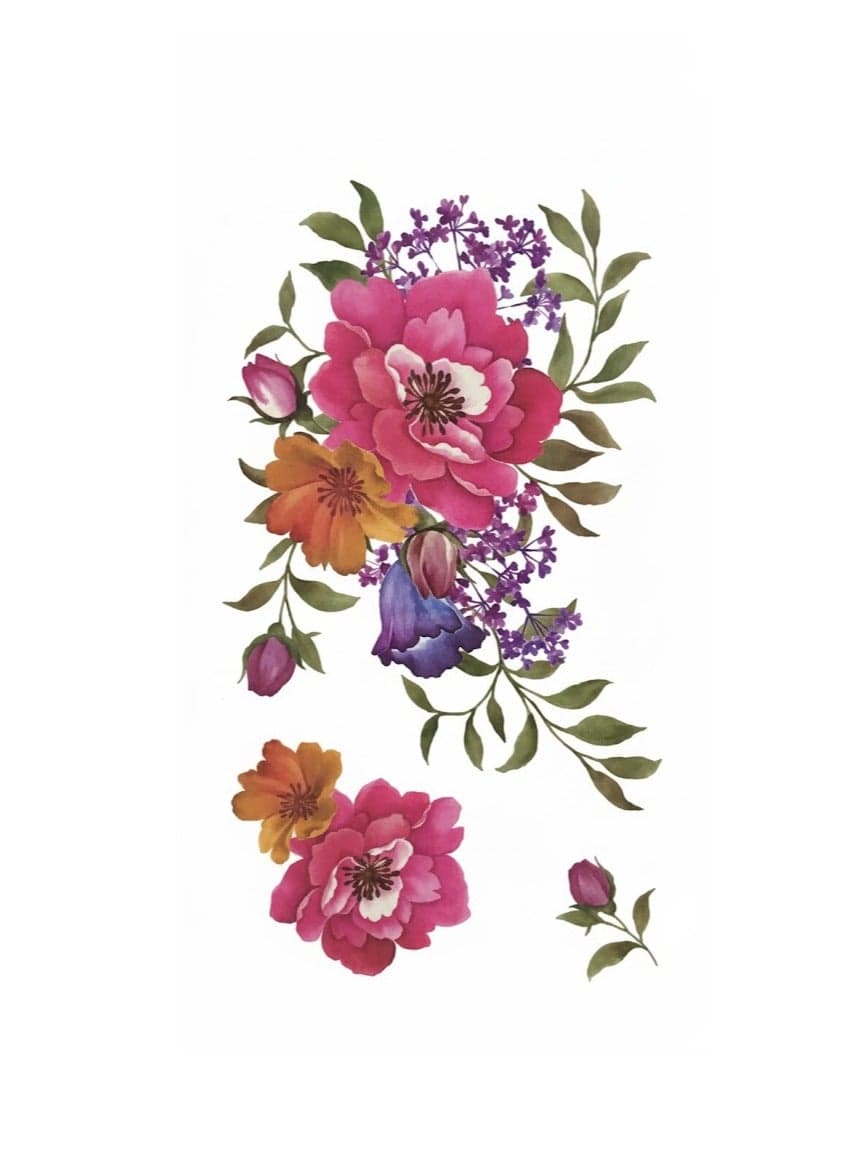 temporary tattoo Colorfuls rose with beautiful design Makeup Tools & Accessories