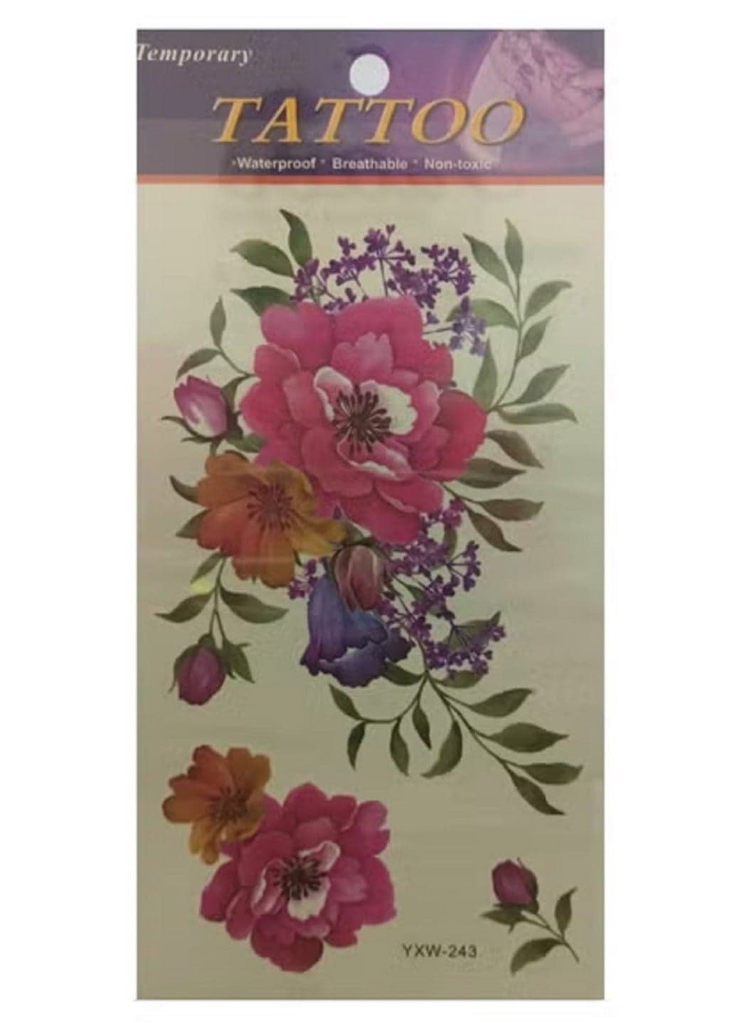 temporary tattoo Colorfuls rose with beautiful design Makeup Tools & Accessories (2)