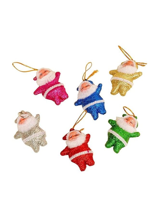 6 -Pieces Santa Claus Doll Pendant Christmas Tree Decoration Home Decor Ornaments