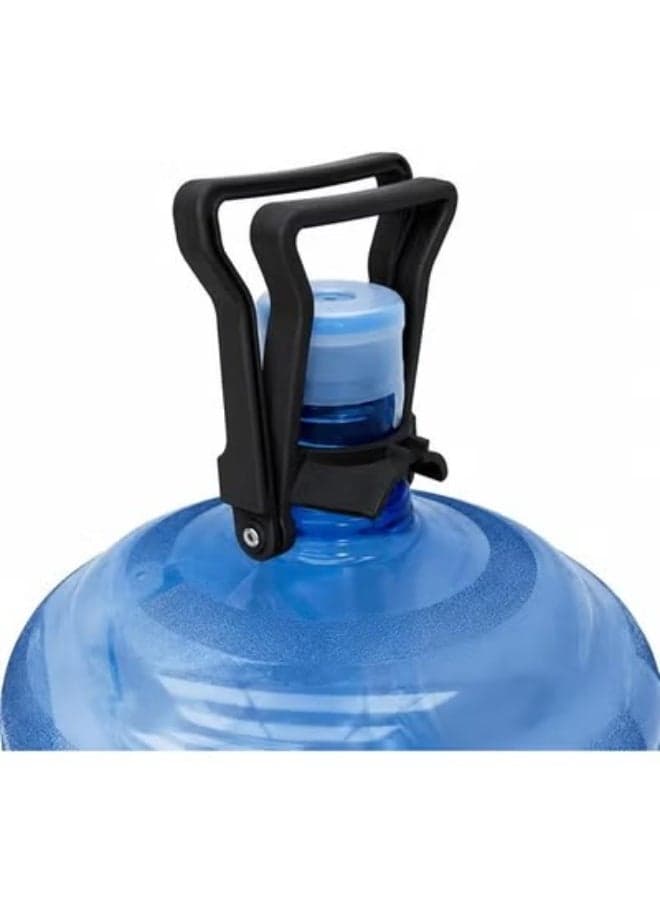 Heavy-duty portable polypropylene water bottle handle, comfortable lifting handle, reusable bottle holder for 3-5 gallon drinking water containers for home, office and outdoor use, easy-to-carry accessory (black) (٤)