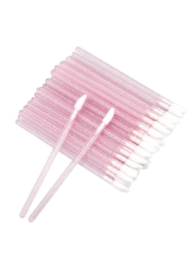 Disposable Mini Makeup Applicators Set - Pink (50 Pieces) Face Brushes & Sponges